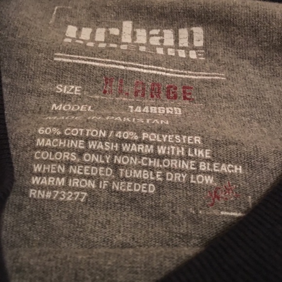 Urban Pipeline Raglan 2 T-shirt’s Red Navy Blue XL - Picture 2 of 7